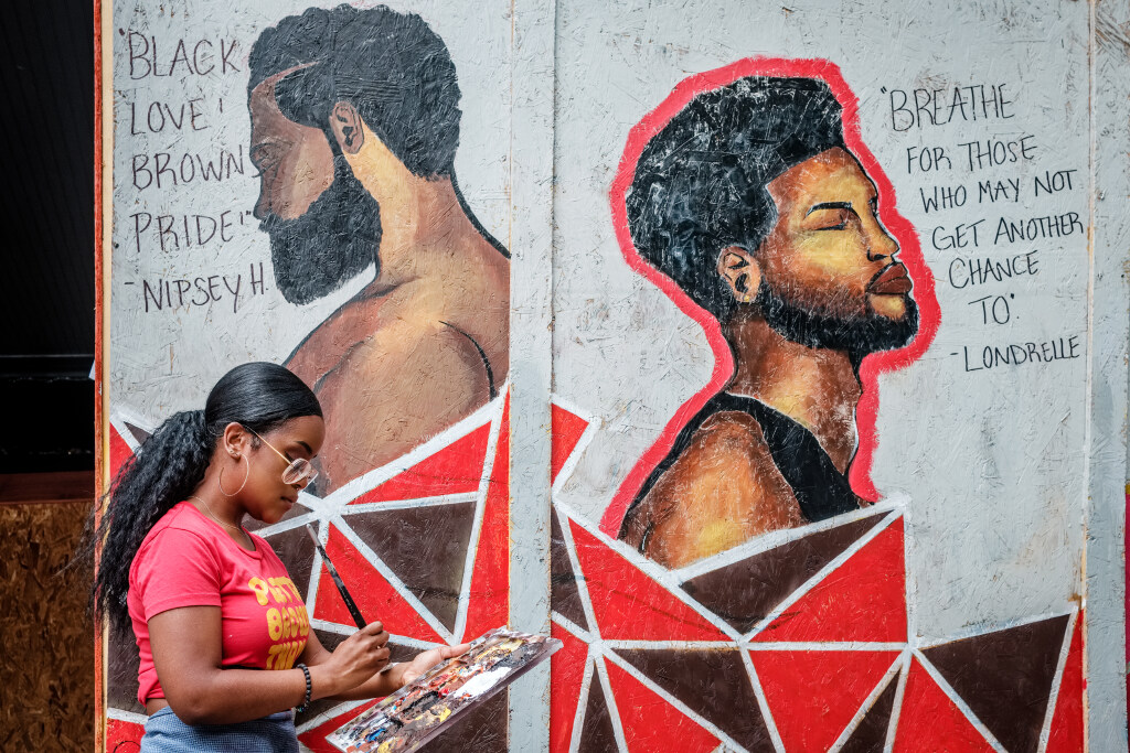 Murals of black popular culture icons